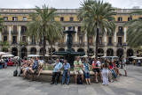Enjoying the plaza