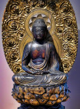 Amida Buddha lacquered wood Japan 1700s