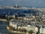From the Tour Zamanski; the Saint Louis island, the Hotel de Ville, the Georges Pompidou Center and Montmartre. 