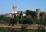 Angers; the cathedral Saint-Maurice and the Castle dAngers or Chateau du Roi René (13th Century)