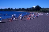 Volcan Osorno. Puerto Varas; volcanic sand beach.  