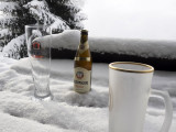 My front porch beer cooling set-up