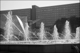 Through the fountain.......