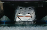  Underneath the catamaran 