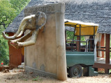 The Land Rovers Return the bar at Sable Mountain Lodge