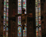 Santa Croce interior stained glass windows