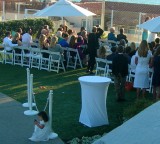 the flower girl during the ceremony