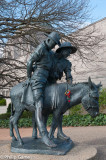 Simpson and his donkey sculpture outside AWM