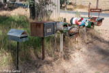 Improvised mailboxes, including a microwave oven