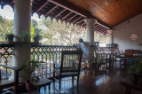 On the balcony of my Kandy hotel, the Olde Empire (yes, really)