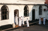 Young Muslims outside a prayer hall, Galle Fort...