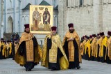 Orthodox ceremony at the Kremlins Cathedral Square