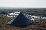 Our campsite near a meltwater stream
