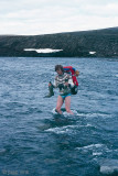 Crossing the Dalsa River at the Lodnaverskofi