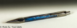 Vertex pencil / gun metal / wasp nest & interference blue resin.