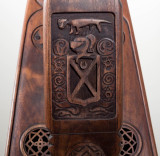 Carving detail on the Fitzgerald Kildare harp.