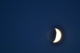 Blue & white Moon in the blue sky DSC_0192xpb