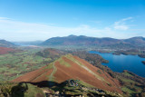 Looking back at Cat Bells ridge