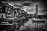 Mevagissey Harbour in Black and White
