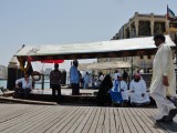 This is an abra - it crosses Dubai Creek back and forth.  We took it to the other side to get to the gold souk.