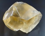 Calcite penetration twin, 5 cm gem, Sokolovskoe Iron Mine (Sokolovskiy Mine; Sokolnoye Mine), Kostanay Province, Kazakhstan.