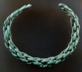 Copper alloy weave bracelet, 65 mm 
