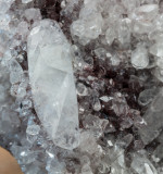 Complex Cumbrian calcite twin around [001], 4 cm on 12 cm matrix, Biggrigg.