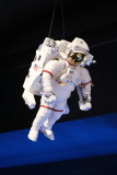 Shuttle Astronaut Hanging in Space