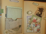 this old scrap book had perfectly foxed pages without me even distessing them