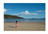 On a deserted beach, Hamilton Island