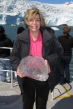 A chunk of glacial ice