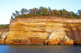Mineral stained cliffs at Pictured Rocks National Lakeshore, MI