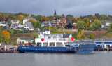 Madeline Island Ferry in port at Bayfield, WI