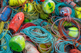 Bouys and ropes, Peggys Cove, Nova Scotia