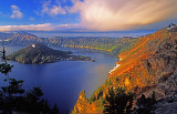 (IG4) Wizard Island, a cinder cone in a caldera, Crater Lake National Park, OR