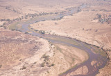 Uitzicht vanuit vliegtuig op Rufiji River