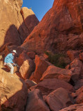 Getting in position behind the North Window arch
