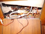 Wiring behind console