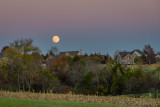 Super moonrise in suburban Pennsylvania