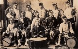 Lucknow Pipe Band, photo taken in Clinton, Ontario, 1910