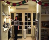 Pam and our Christmas kitchen