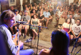 Tim & Nicki Bluhm getting ready for their first song