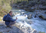 Tim at the raging West Branch Feather River
