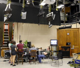 Audio Recording students monitor the recording real time