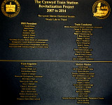 The Cynwyd Station Capital Campaign Memorial Plaque