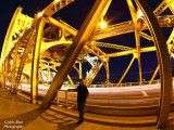 Self Portrait on the Tower Bridge  and trying to hold still for 20 seconds