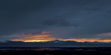Sunset behind the Promontory Range (Northern Utah)