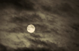 Our Harvest Moon with cloud cover