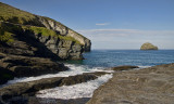 Trebarwith Strand in Cornwall, UK