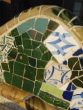 Trencads in the Serpentine Bench